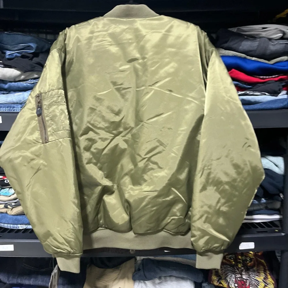 NWT‎ Vintage Southpole Bomber Jacket Reversible Mens XL Green Brown Y2K